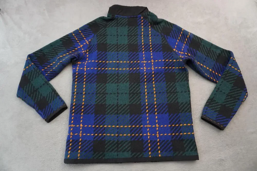 THE NORTH FACE Gordon Lyons Pullover Mens Large Blue Green EUC Thermal 1/4 Zip